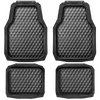 Diamond 4-Piece PVC Black Car Floor Mat Set