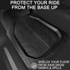 Tyre 3-Piece PVC Black Car Floor Mat Set