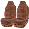Faux Fur Seat Covers Universal Mocha