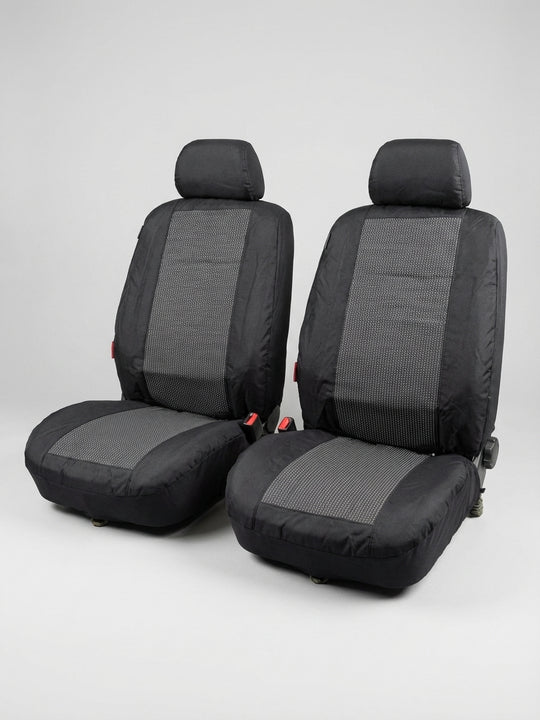 Premium Universal Car Seat Covers - Front Low Back (Size 30/35) - Black