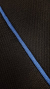 Universal Pinnacle Front Seat Covers Size 30/35 | Black/Blue Piping