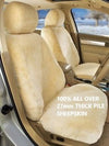 Sheepskin Seat Covers Universal 27mm Black