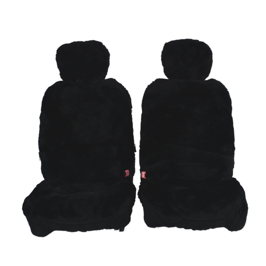 Sheepskin Seat Covers Universal Size 14mm Black