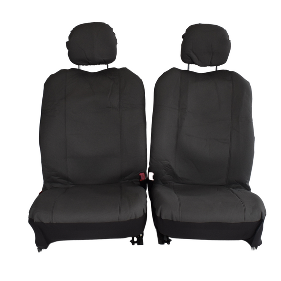 Canvas Seat Covers for Nissan Navara Dual Cab 04/1997-2020 D22 Grey