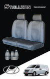 Canvas Seat Covers for Hyundai Iload Fronts 02/2008-2020 Black