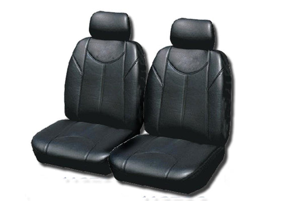 Faux Leather Seat Covers for Mitsubishi Pajero NS NT NW NX 5 Seater 11/2006-On Black