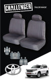 Canvas Seat Covers for Toyota Prado 120 Series 7 Seater 2003-2009 Grey