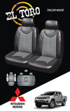 Faux Leather Seat Covers for Mitsubishi Triton Dual Cab 2006-2020 Grey
