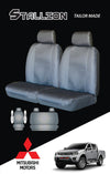 Canvas Seat Covers for Mitsubishi Triton Dual Cab 09/2009-10/2011  Black