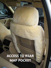 Sheepskin Seat Covers Universal 27mm Black