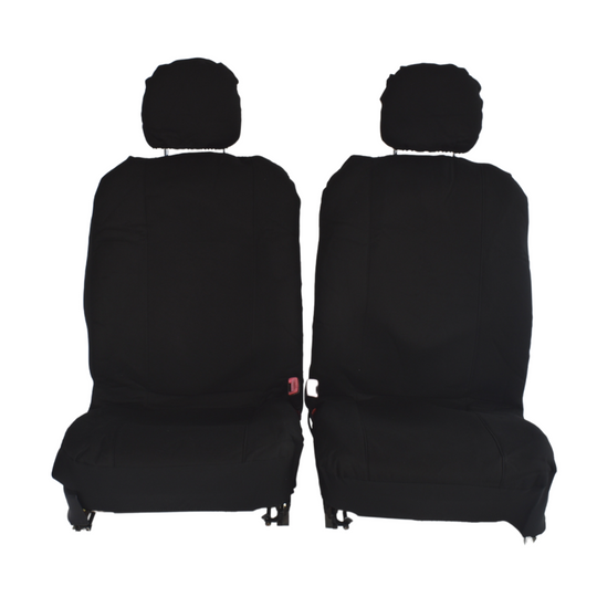 Canvas Seat Covers for Nissan Navara D40 Dual Cab 2009-2020 Black