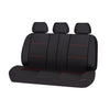 Universal Rear Seat Cover Size 06/08S | Black/Red Stitching