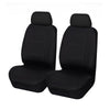 Universal Front Seat Covers Size 30/35 | Black/White Stitching
