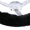 Sheepskin Steering Wheel Cover Black